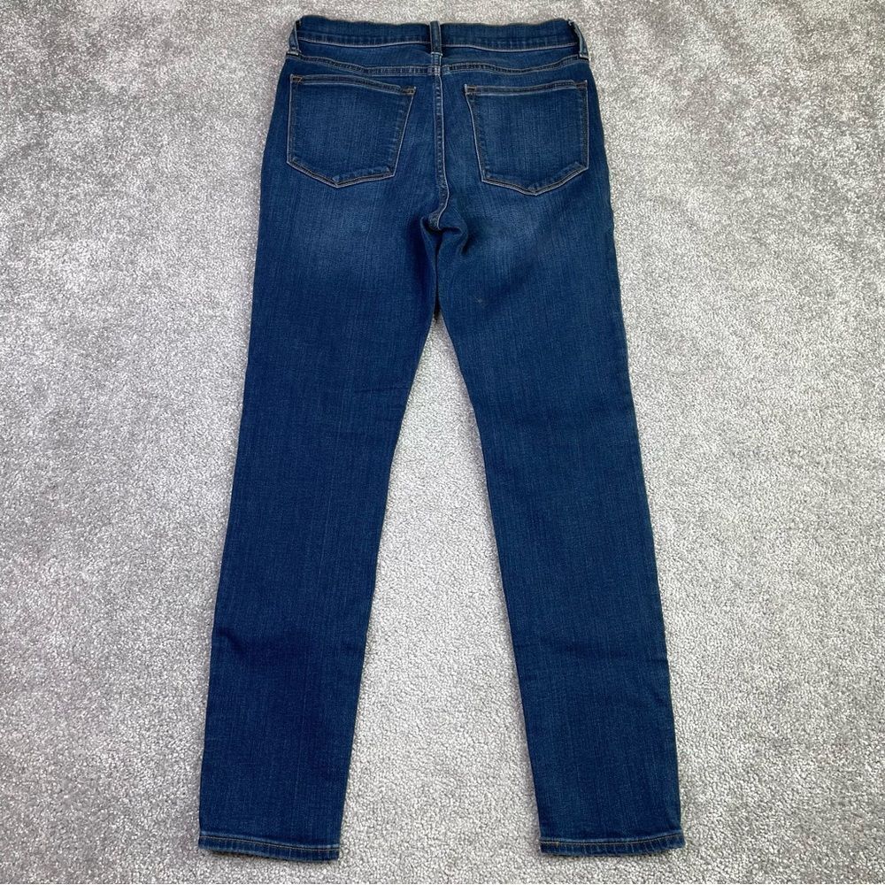 J. Crew Factory Jeans Women's 27 Skinny Mid Rise Dark Wash Denim Preppy - Picture 3 of 12